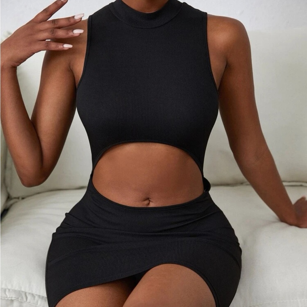 Black Cutout Mini Dress